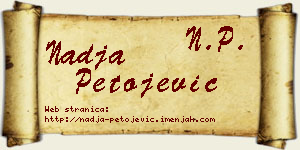 Nadja Petojević vizit kartica